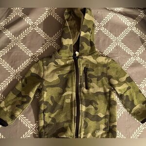 Boys Gap Khaki zippered hoodie size 18-24mths